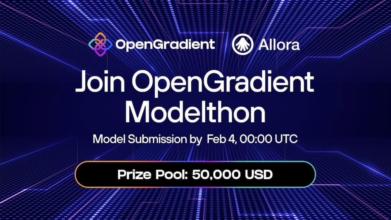 OpenGradient Modelthon announcement banner