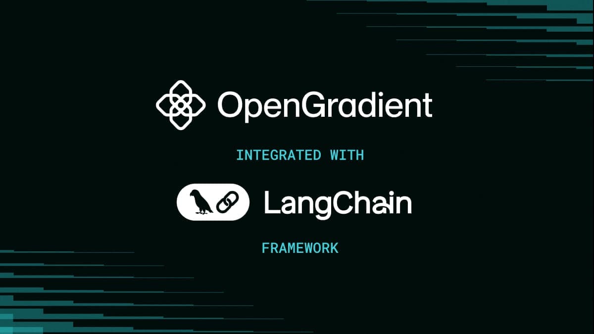 OpenGradient and LangChain integration banner